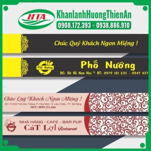 In bao đữa nhà hàng - Khăn Lạnh Hương Thiên Ân - Công Ty TNHH Một Thành Viên Sản Xuất Và Thương Mại Hương Thiên Ân